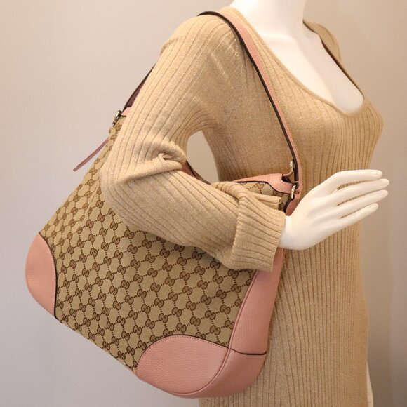 *NEW* Gucci GG Monogram Large Margaux Hobo Beige Soft Pink - Picture 16 of 16